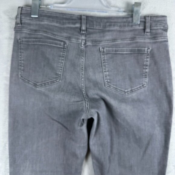 J.Jill Jeans Size 14P Boyfriend Straight Leg Ankle Denim Womens Mid Rise Gray - Picture 3 of 13
